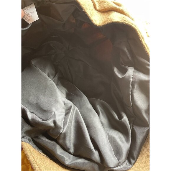 Paper Boy womens Tan cabbie Wool Blend hat with brim & poms new‎ Warm - Picture 8 of 8